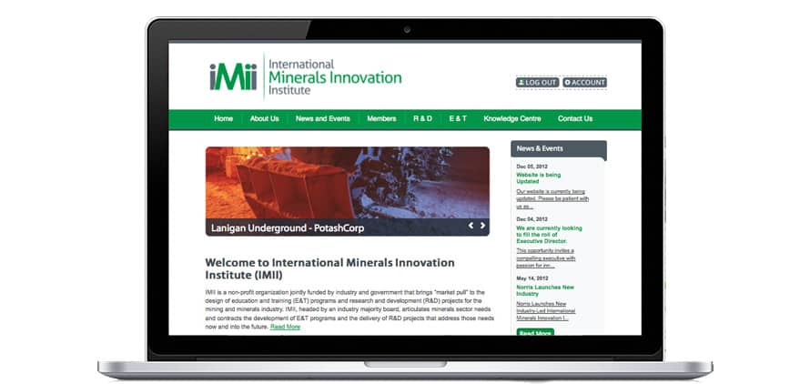 International Minerals Innovation Institute (IMII) Website Design
