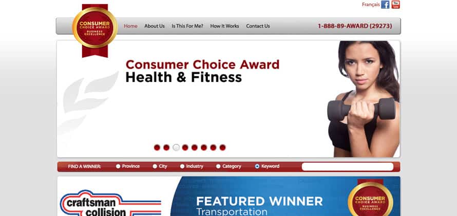 Consumer Choice Award Website and Drupal Development
