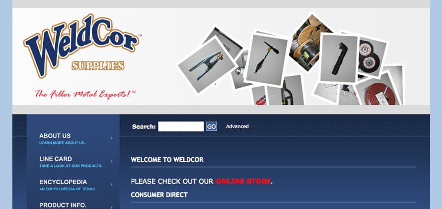 Responsive Web Design for WeldCor Supplies, Inc.