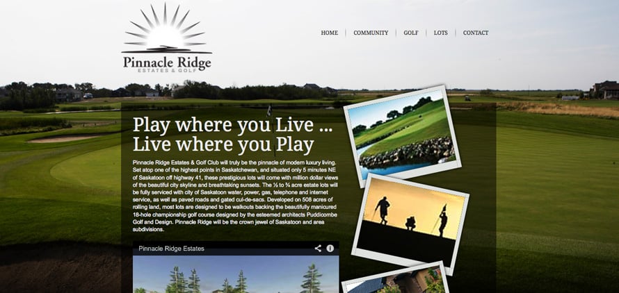 Pinnacle Ridge Estates & Golf | Website Design