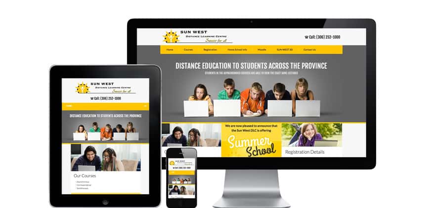 Sun West Distance Learning Centre | Responsive Web Design Project