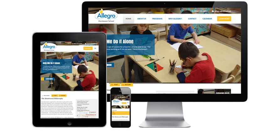 Allegro Montessori School | Responsive Web Design Project