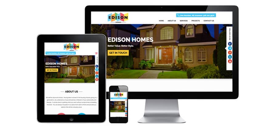 New home on the web for Edison Homes