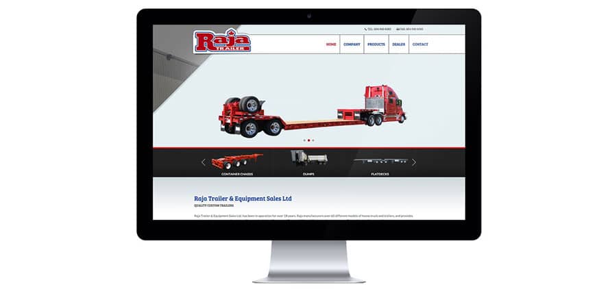 New website for Raja Trailer to boost sales