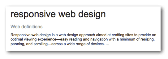 Responsive Web Design Definition