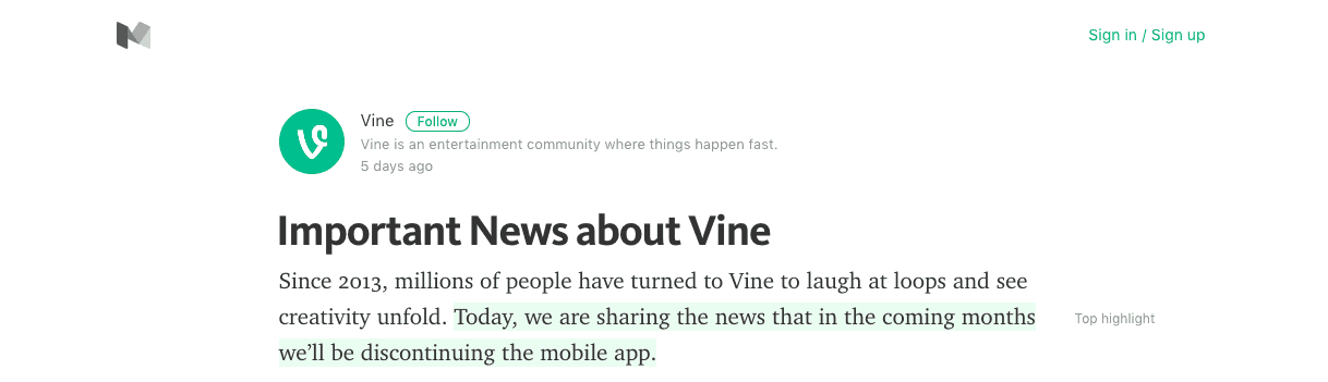 vine-discontinued